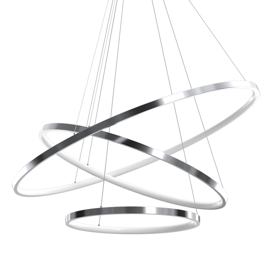 Suspension filaire HOOP LED/93W/230V d. 80 cm 4000K chrome brillant