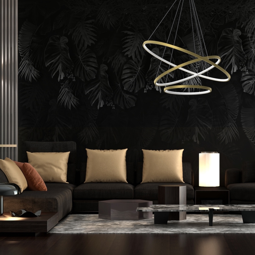 Suspension filaire HOOP LED/93W/230V d. 80 cm 4000K doré