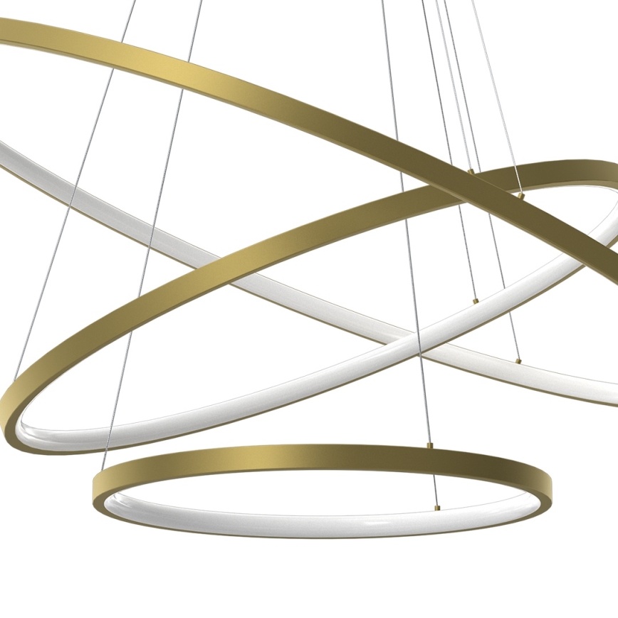 Suspension filaire HOOP LED/93W/230V d. 80 cm 4000K doré