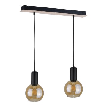 Suspension filaire JANTAR WOOD 2xE27/60W/230V