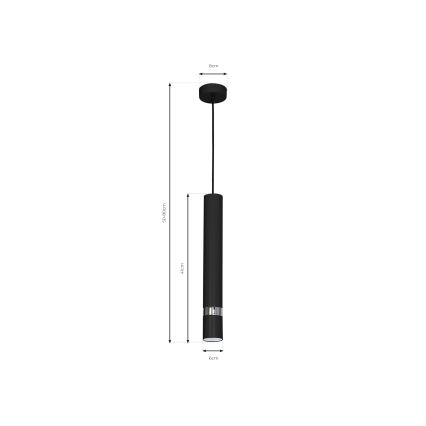 Suspension filaire JOKER 1xGU10/25W/230V noir
