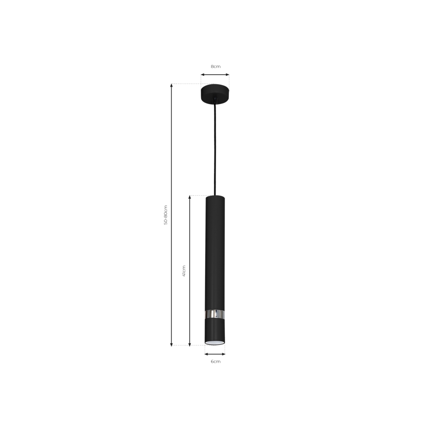 Suspension filaire JOKER 1xGU10/25W/230V noir