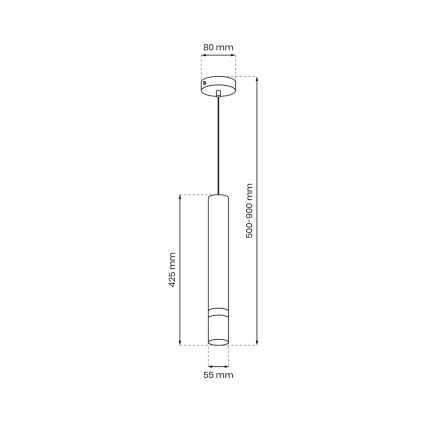 Suspension filaire JOKER 1xGU10/25W/230V noir