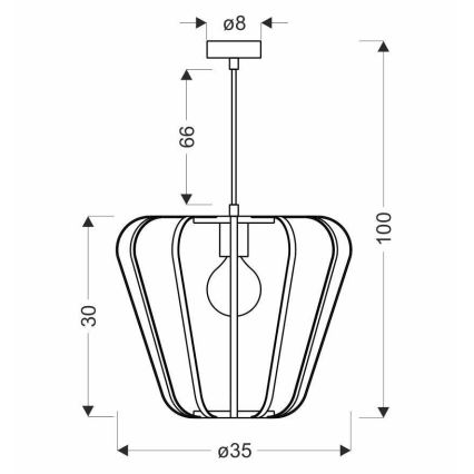 Suspension filaire JONAS 1xE27/40W/230V