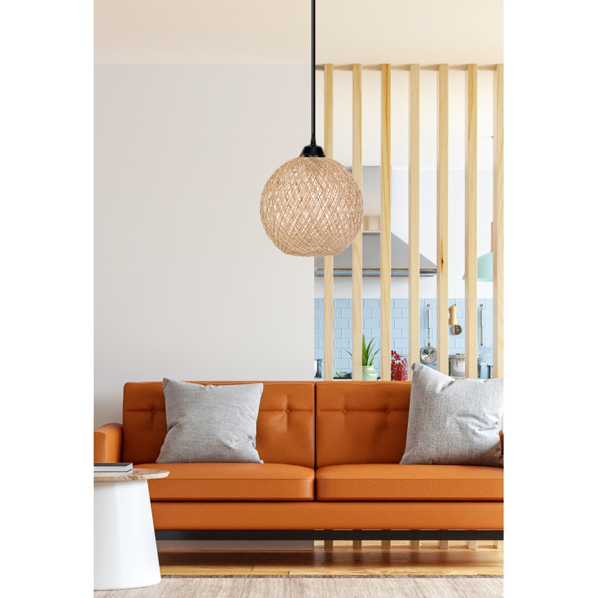 Suspension filaire JUTE 1xE27/60W/230V beige