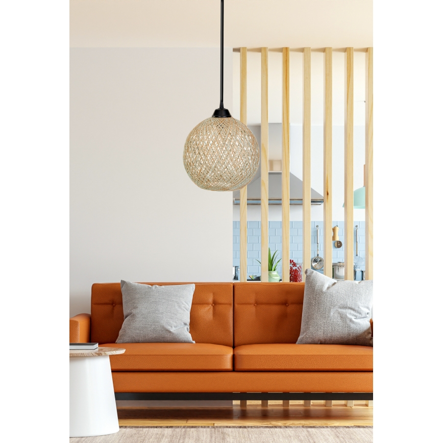Suspension filaire JUTE 1xE27/60W/230V beige