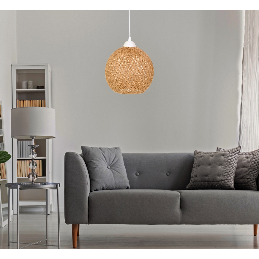 Suspension filaire JUTE 1xE27/60W/230V beige