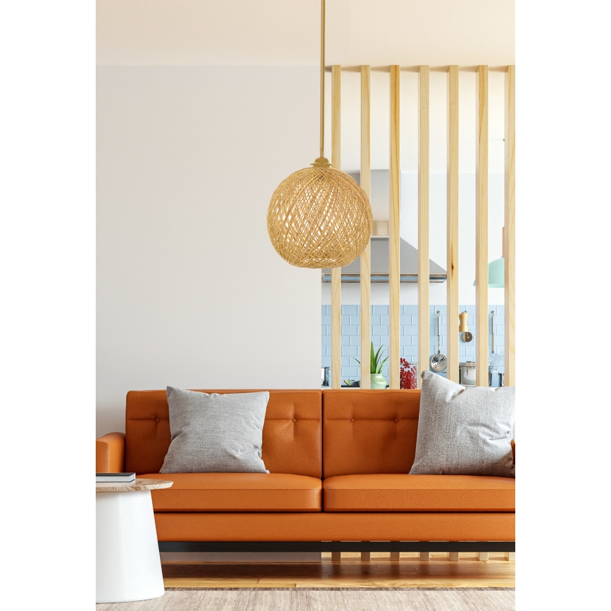 Suspension filaire JUTE 1xE27/60W/230V beige