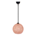 Suspension filaire JUTE 1xE27/60W/230V rose