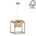 Suspension filaire KAGO 4xE27/60W/230V chêne - certifié FSC