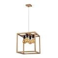 Suspension filaire KAGO 4xE27/60W/230V chêne