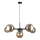 Suspension filaire KALIOPE II 6xE14/50W/230V noir/fumé beige