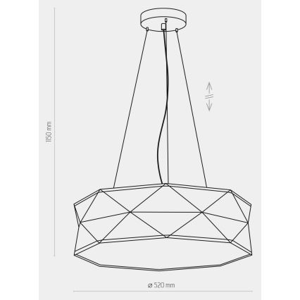 Suspension filaire KANTOOR 1xE27/15W/230V grise