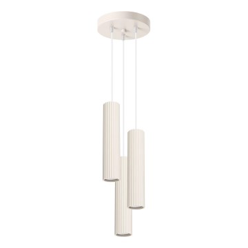 Suspension filaire KARBON 3xGU10/10W/230V crème