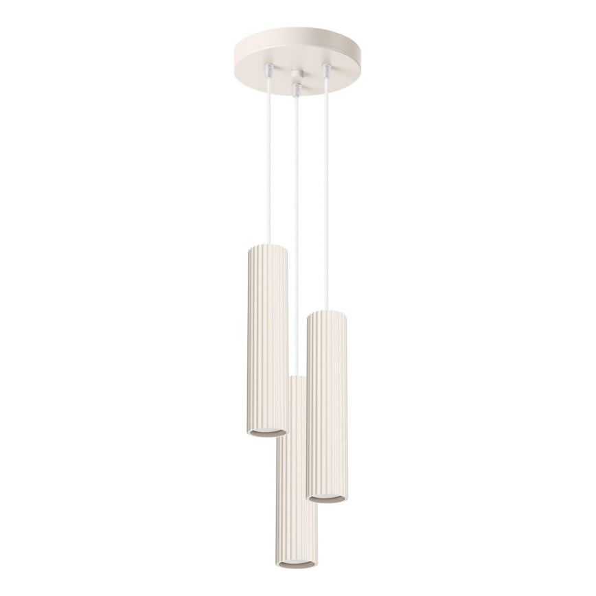 Suspension filaire KARBON 3xGU10/10W/230V crème
