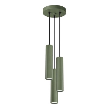 Suspension filaire KARBON 3xGU10/10W/230V vert