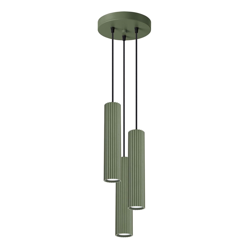 Suspension filaire KARBON 3xGU10/10W/230V vert