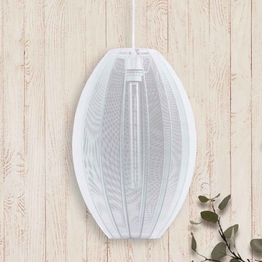 Suspension filaire KAREI 1xE27/20W/230V d. 30 cm blanc