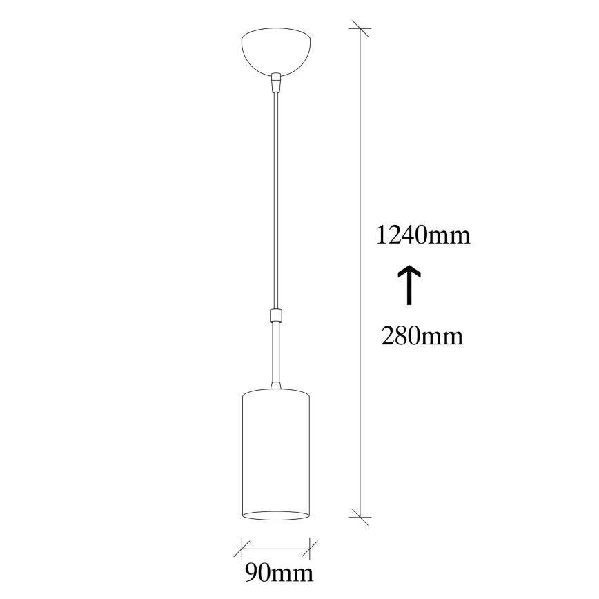 Suspension filaire KEM 1xE27/40W/230V dorée
