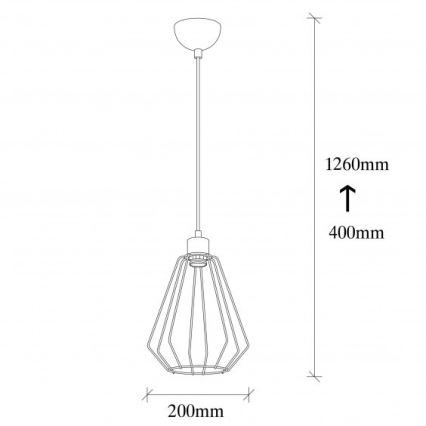 Suspension filaire KESE 1xE27/40W/230V