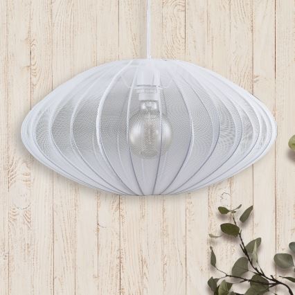 Suspension filaire KINU 1xE27/20W/230V d. 50 cm blanc