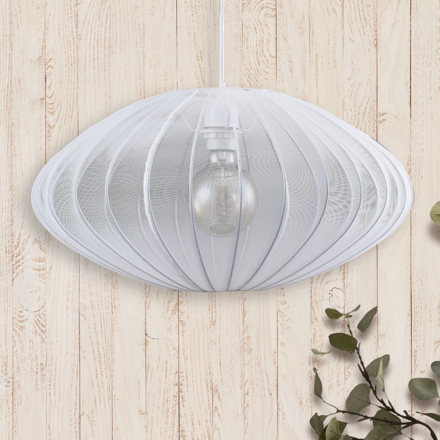 Suspension filaire KINU 1xE27/20W/230V d. 50 cm blanc