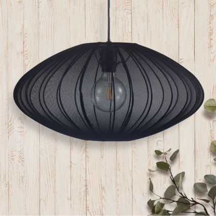 Suspension filaire KINU 1xE27/20W/230V d. 50 cm noir