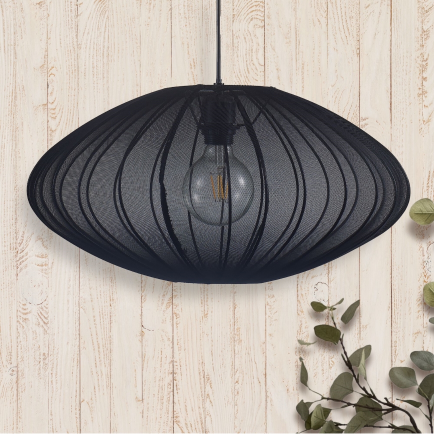 Suspension filaire KINU 1xE27/20W/230V d. 50 cm noir