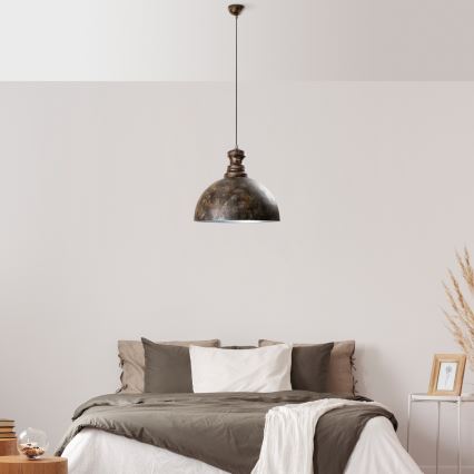 Suspension filaire KURE 1xE27/40W/230V d. 40 cm gris