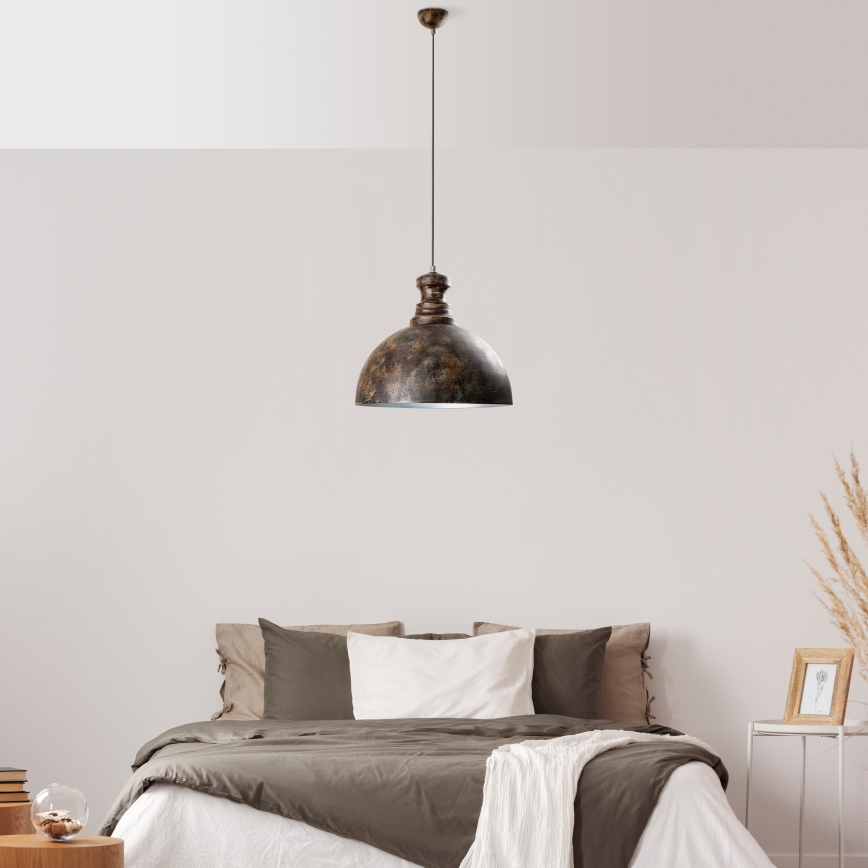 Suspension filaire KURE 1xE27/40W/230V d. 40 cm gris