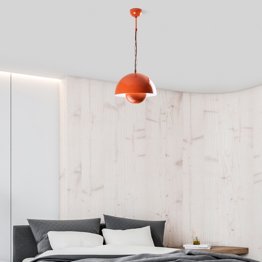 Suspension filaire KURE 1xE27/40W/230V orange