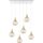 Suspension filaire LACRIMA HONEY 6xE27/60W/230V blanc/doré/fumé beige