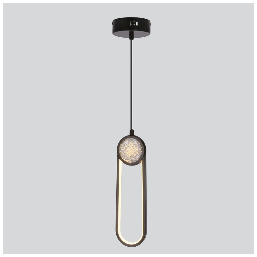 Suspension filaire LACRIMA LED/15W/230V 3000K noir