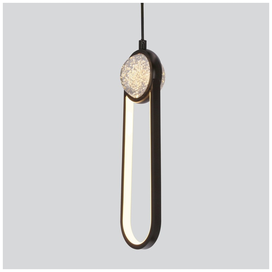 Suspension filaire LACRIMA LED/15W/230V 3000K noir