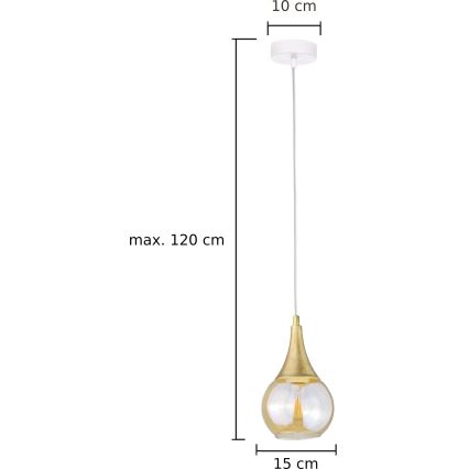 Suspension filaire LACRIMA WHITE 1xE27/60W/230V