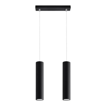 Suspension filaire LAGOS 2 2xGU10/10W/230V noir