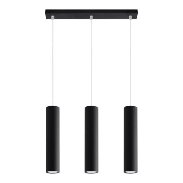 Suspension filaire LAGOS 3 3xGU10/10W/230V noir