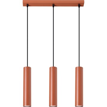 Suspension filaire LAGOS 3xGU10/10W/230V rouge