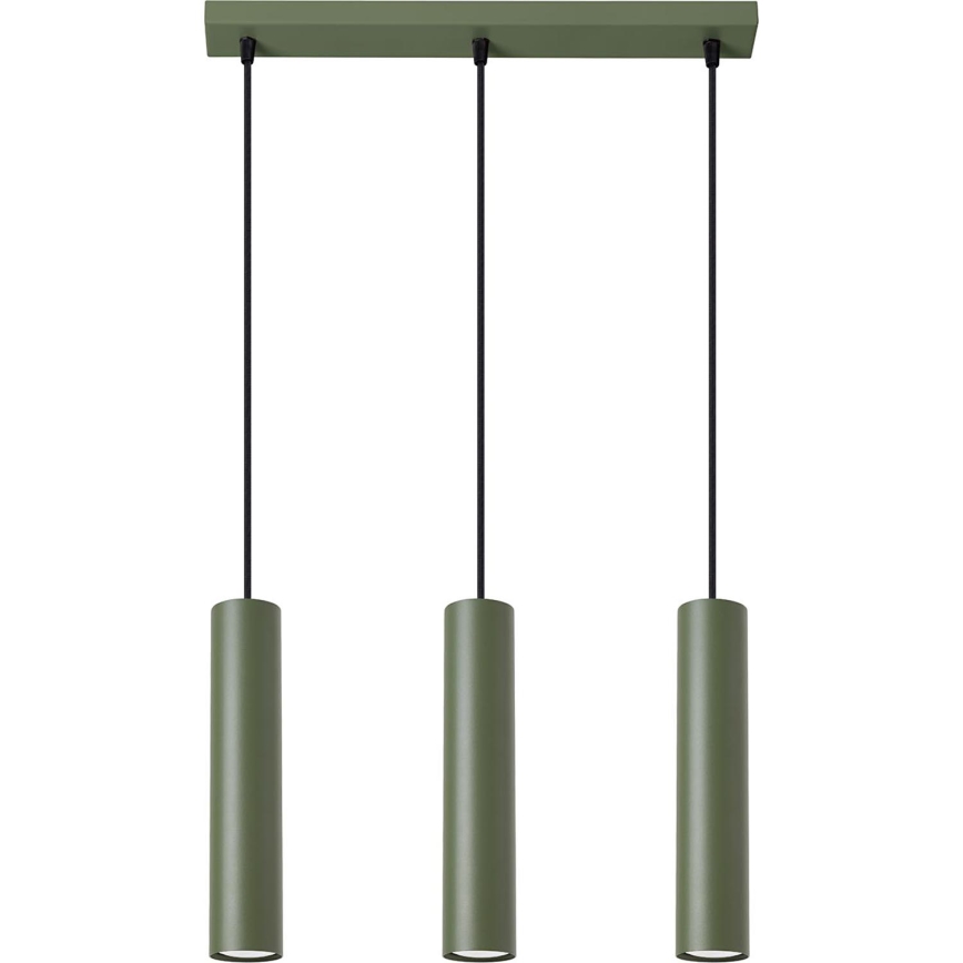 Suspension filaire LAGOS 3xGU10/10W/230V vert