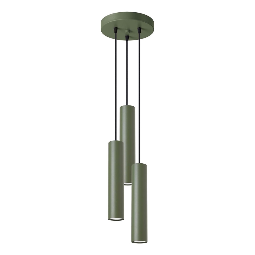 Suspension filaire LAGOS 3xGU10/10W/230V vert