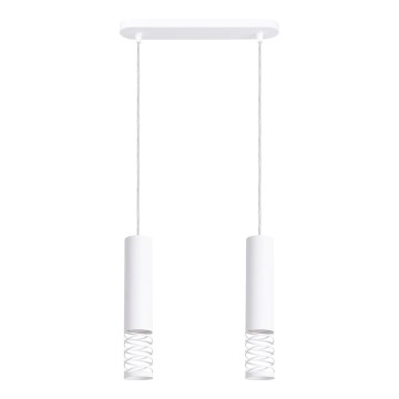 Suspension filaire LAMI 2xGU10/10W/230V blanc