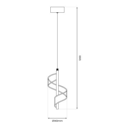 Suspension filaire LARGO LED/10W/230V doré