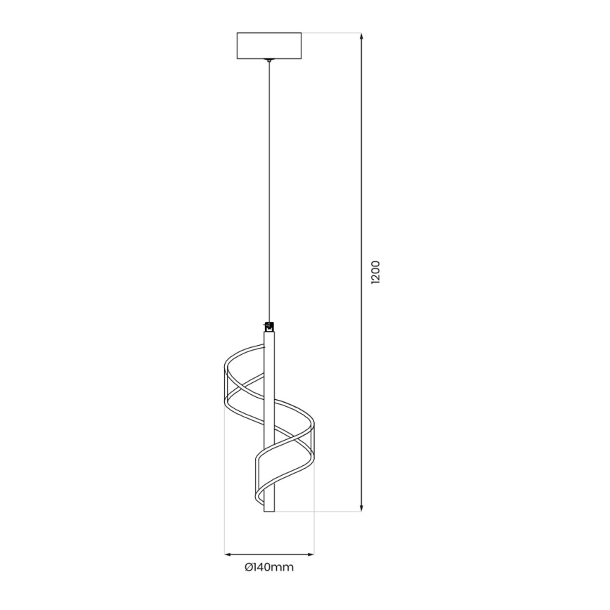 Suspension filaire LARGO LED/10W/230V doré