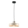 Suspension filaire LATTE 1xE27/60W/230V beige/noir/chrome brillant