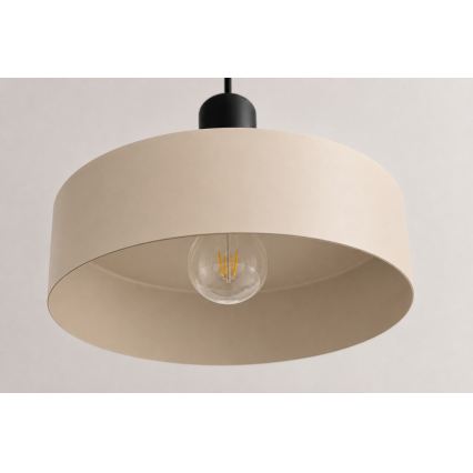 Suspension filaire LATTE 1xE27/60W/230V beige/noir
