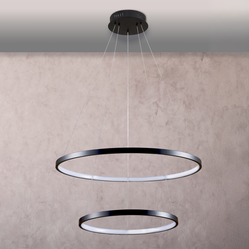 Suspension filaire LEA LED/35W/230V 4000K d. 60 cm noir