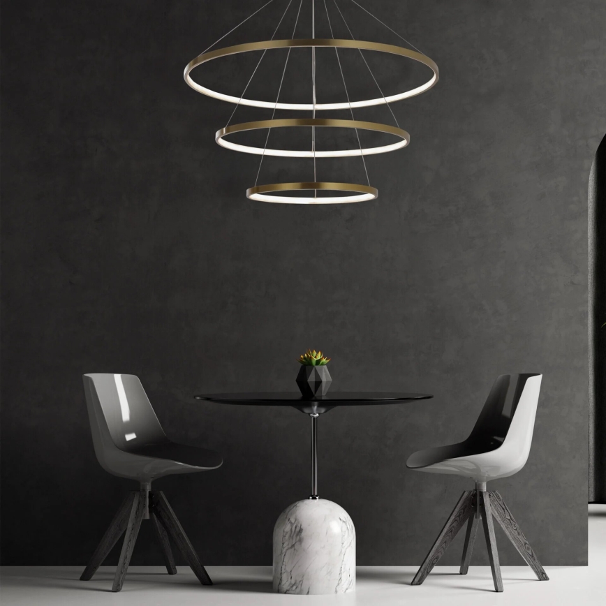 Suspension filaire LEA LED/60W/230V 4000K d. 80 cm doré