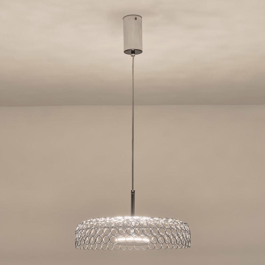 Suspension filaire LED/10W/230V 3000K chrome brillant d. 35 cm