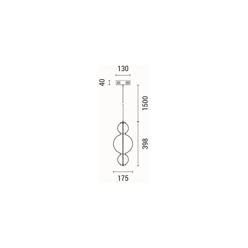 Suspension filaire LED/12,6W/230V 3000K