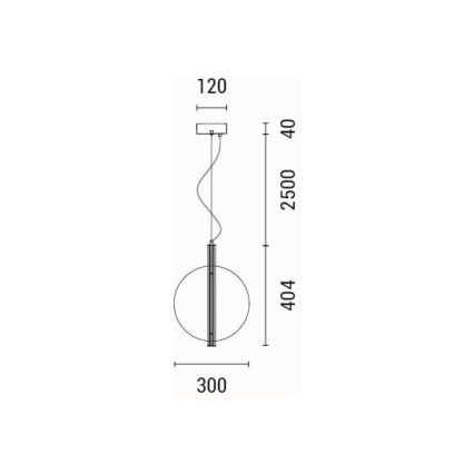 Suspension filaire LED/12,6W/230V 3000K